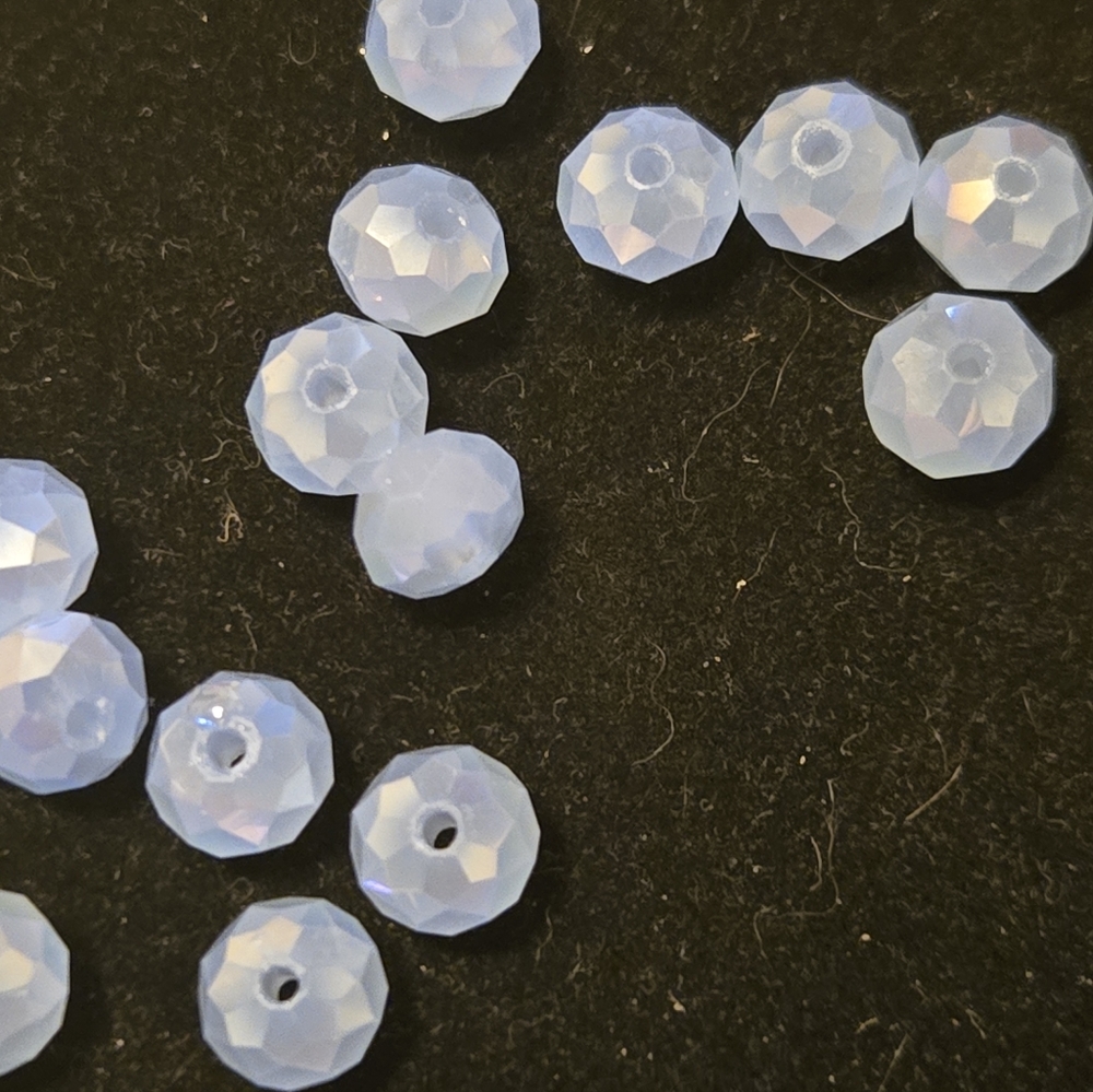 Faceted Light Blue Austrian Crystal Beads